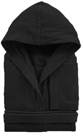 Giosal Accappatoio Unisex con Cappuccio e Tasche in Morbida Spugna Ultra Assorbente 270GSM Tinta Unita Disponibile in Vari Colori e Misure
