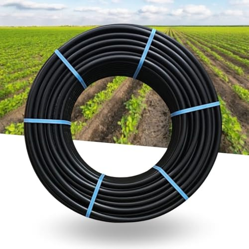 Tubo in Polietilene Diam 16 mm PN6 bassa densità per Irrigazione Orto, Giardino e Serra| Sistemi di acqua |Impianti pluristagionali per colture a pieno campo | Resistente ai raggi UV (500 METRI)