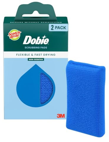 Scotch-Brite Blooms Dobie - Almohadillas multiusos para limpieza de primavera, color azul gotas de lluvia, 2 unidades, edición limitada colección Spring