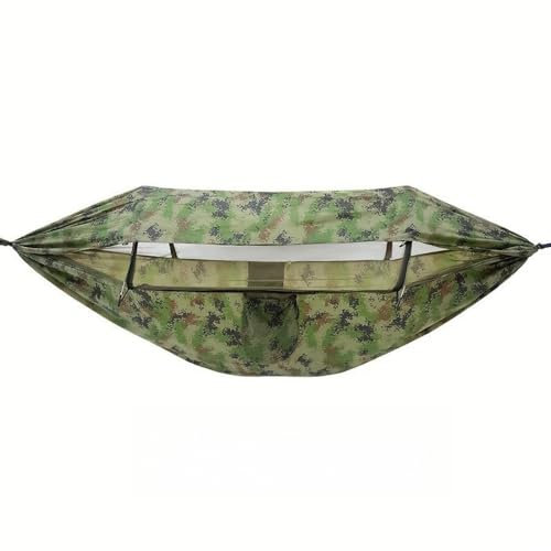 Camping Hammock With Mosquito Net and Rain Fly Outdoor Double Hammock Swinging Chair With Cover For Sleeping In Garden Lightweight Portable (Camouflage)
