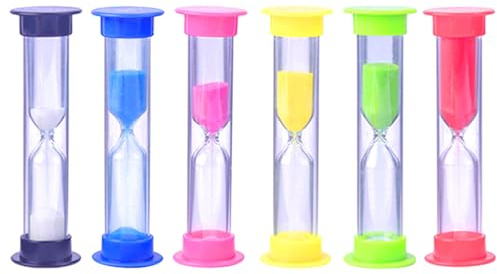 Lerpwige 6 temporizadores de arena coloridos, temporizador de arena de 30 segundos a 10 minutos, para juegos de estudio de cocina