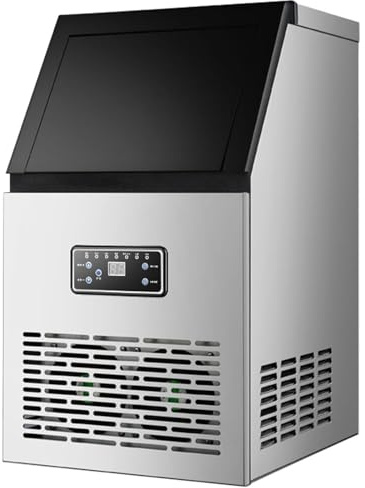 SHENGSHIYU Macchina del Ghiaccio da Casa,Produzione Giornaliera 60kg,40 Cubetti di Ghiaccio per Ciclo,Autopulente Macchina del Ghiaccio con Filtro Incluso e Paletta per Ghiaccio per Bar,Ristoranti