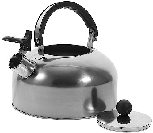 Ipetboom 1 pieza Hervidor Silbante Inoxidable de Tetera de Cocina para Inducción y Gas Material Reforzado Mango Cómodo y Antideslizante para Hervir Agua y Preparar Bebidas