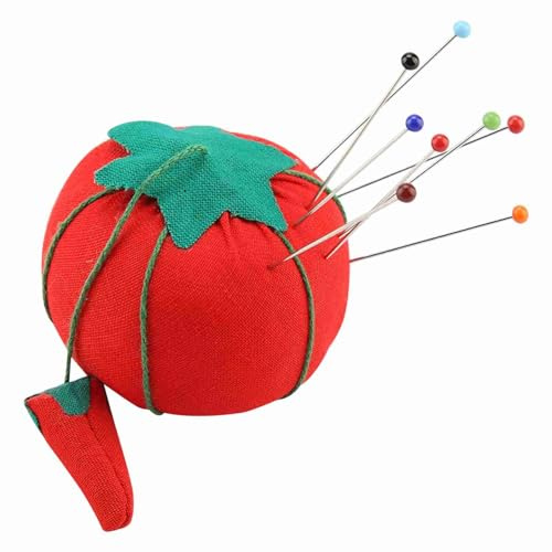 Tnfeeon Coussin de Couture en Forme de Tomate, Rangement d'aiguilles en Tissu Doux, Conception Portable pour l'artisanat de Bricolage, pour la Maison ou les Voyages