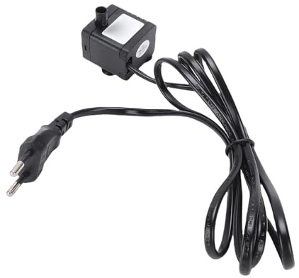 Qcwwy Bomba de Agua Sumergible, Bomba de Fuente de bajo Ruido de 25 DB con Diseño Impermeable IP68, Bomba Compacta Multifuncional para Pecera para Acuarios, Estanques, Hidroponía y (Enchufe de la UE)