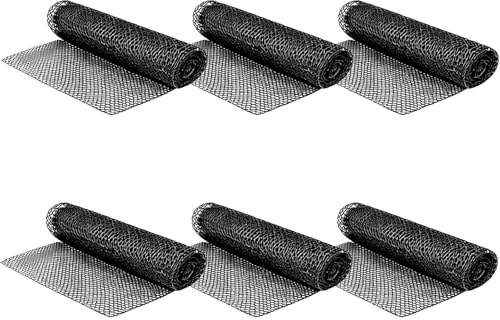 BURI 6 x mårdmatta 195 x 150 cm – mårdskrämma, bil och mårdskyddsgaller för golv, bärbart mårdskydd för garage, carport, parkeringsplats, kan skäras till, HDPE