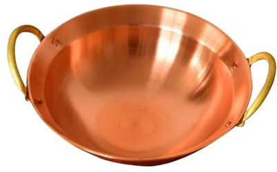 Questa Versatile pentola in Rame da 30 cm è Una pentola per shabu-shabu in Stile Cinese, Adatta per Feste, Campeggio, Uso familiare e ristoranti. È la Scelta Perfetta per Cucinare Un delizio