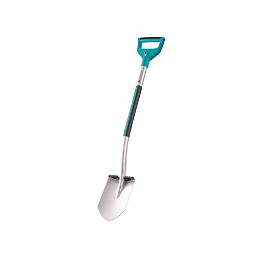 Bêche pointue Terraline de Gardena : bêche de jardin avec revêtement pour bêcher et creuser, avec repose-pieds et manche ergonomique (3773-24)