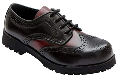 Boots & Braces Budapester 2-colors, Stivali uomo, Multicolore (Schwarz / Burgundy), 41 EU / 7 UK