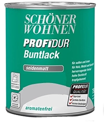 Schöner Wohnen Profidur Buntlack Laubgrün RAL 6002 / 750 ml / seidenmatt / aromatenfrei / für außen u. innen / für Holz, Metall u. Kunststoff