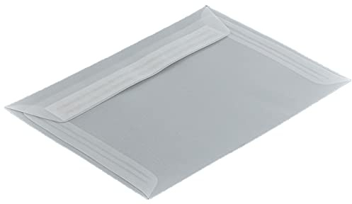 Transparente Briefumschläge DIN C6, 114 x 162 mm, ohne Fenster, 100 Stück | Haftklebung mit Abziehstreifen, Gerade Klappe, 92 g/m² Offset, Blanke Briefhüllen