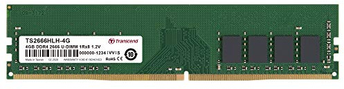 Transcend 4GB DDR4 2666Mhz U-DIMM 1Rx8, TS2666HLH-4G