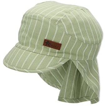 Sterntaler Jungen Schirmmütze mit Nackenschutz Linien Sonnenhut