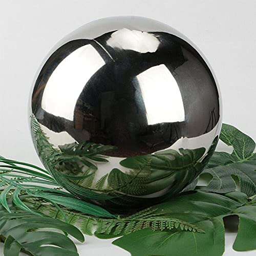 YIWOYI Spiegelpolierte, hohle Kugel, reflektierende Gartenkugel, Stahl, Weihnachtskugel, Spiegel, Metallkugel schwimmende Kugel für Zuhause, dekorative Kugeln für den Garten, Dekoration (30 cm)