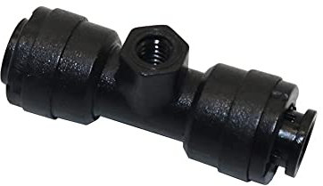 XinYuan Pipe Fittings 10 Pcs 1/4 Quick Plug-in Connectors 6.35mm Pipe Couplings 3/16 Thread Nozzle Site Home Improvement Plumbing Pipe Fittings Plastic (Color : Black)