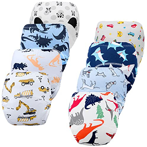 JackLoveBriefs Potty Training Pants, Toddlers Training Underwear for Boys Girls 2-3 Years (Packs 8, Size 90, Multicolor)