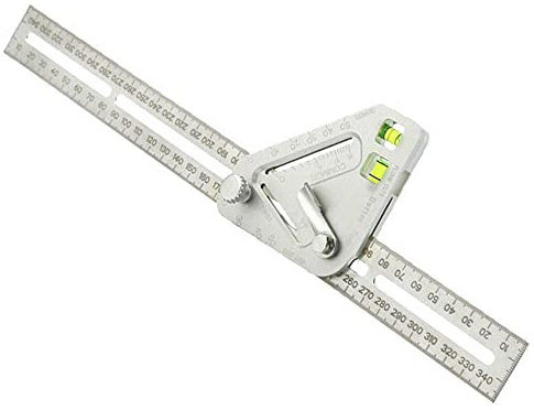 Combination Square Angle Ruler Adjustable Carpentry Square Angle Measurement Tool with Versatile Ruler Options Stainless Steel for Woodworking, Designers, Engineers
