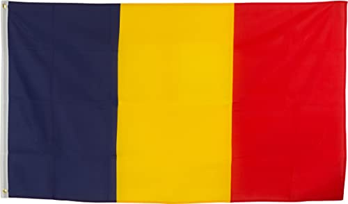 Bandera federal y país de material resistente a la intemperie con ojales metálicos, bandera y bandera para exteriores (Rumania) 150 x 90 cm