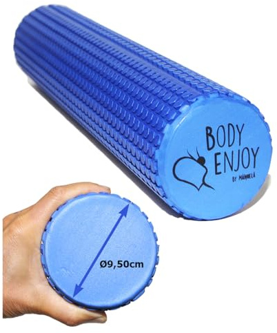 Medio Foam Roller Trigger Point EVA Ø9,5x43cm; Rullo Massaggio Muscolare Pilates; Tubo Scrocchia Schiena Crack Attrezzi; Rollo di Schiuma Massaggiatore Stretching
