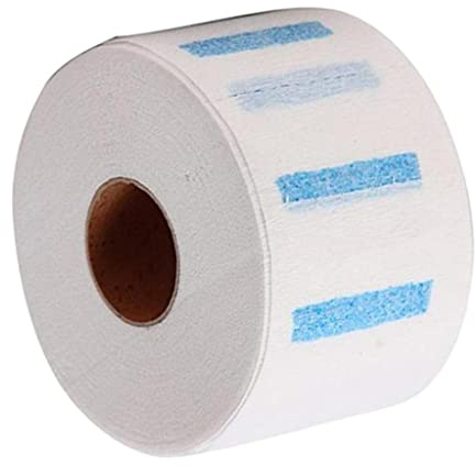 Einweg Hals Papierrolle für Salon, Nacken Klebestreifen Friseur, Weiß Professionelle Dehnbare Barber Neck Strips Papier, Einwegkrepppapier für Haare Schneiden, Friseurbedarf, Salon, Weiß
