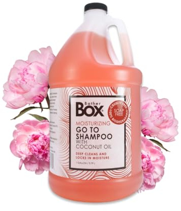 BatherBox Go to Dog Shampoo, 1 Gallon - Professional Grooming Grade, Naturally Derived, Moisture-Rich Coconut Oil and Herbal Extracts, Calms Dry Itchy Irritated Skin