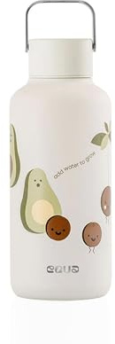 EQUA Timeless Edelstahlflasche - Ultraleicht, BPA-frei - 100% auslaufsicher, Silikonboden - Zeitloses, stylisches Design - 600 ml oder 1000 ml (Avocado, klein)