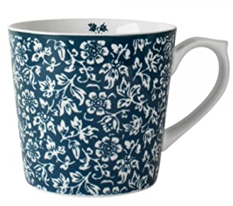 Laura Ashley - Becher - Blueprint - Sweet Allysum - Porzellan - Farbe: blau, weiß - Ø 10 cm - Größe: XL
