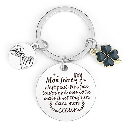 Cadeau Frere Cadeau Grand Frere Frère Porte-Clés Pour Frère Homme Porte-Clés Porte Clé Personnalisé Cadeaux Pour La Fête Des Pères Cadeaux Anniversaire NoëL