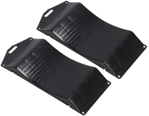 Rampe per Ruote per Pneumatici per Auto, Rampe Salvagomme Antiscivolo Semplici Utilizzando una Potente capacità di Carico 2 Pezzi per (18P: 44,4x19,5x3,5