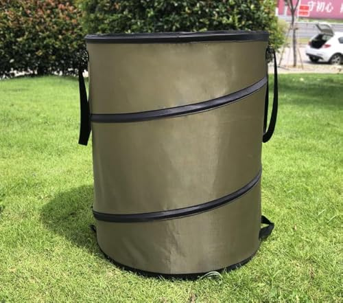Pop-Up Garden Waste Bags, 113L Foldable Garden Trash Can, 420D Oxford Litre Garden Waste Bag, Self-Standing Garden Bag, Leaf Bag Sack & Container for Green Cuttings Garden Waste