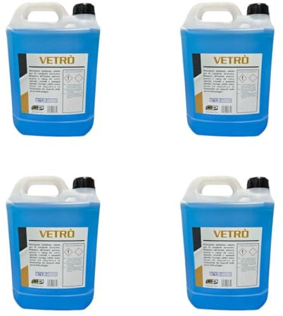 4 TANICHE LIQUIDO TERGIVETRO 5 LT TERGICRISTALLI DETERG VETRI VASCHETTA AUTO
