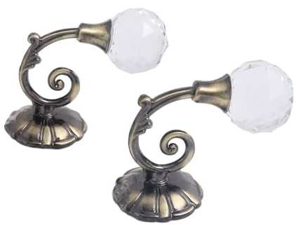 IOIUSKKU Retención de Cortina de Metal, complemento Decorativo y Funcional para Cortinas, Ganchos de Cortina de Montaje en Pared de Capacidad de Carga