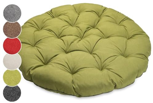 HOUSN Rot,60 * 60cm, Polster für Papasansessel, rund Durchmesser 120 cm Dicke 15cm | UV - beständig wasserdicht Outdoor/Indoor | Bodenkissen Kissen für Gartenmöbel | Sitzauflage Auflage für Papasan
