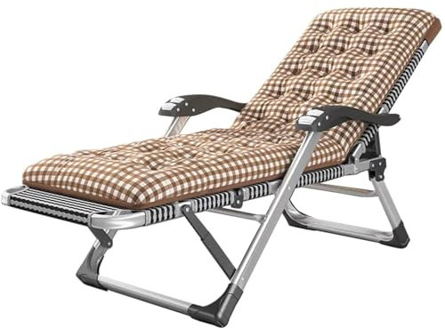 Klappbarer Liegestuhl für den Außenbereich, für Garten, Terrasse, Balkon, Strand, Zero Gravity Chaiselongue mit Longue