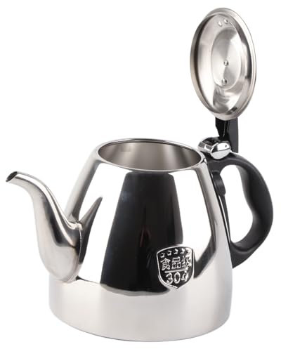 Dioche Stovetop Teapot 1.5L Silver Metal Kettle, Efficient Heating, Ergonomic Handle, Generous Capacity