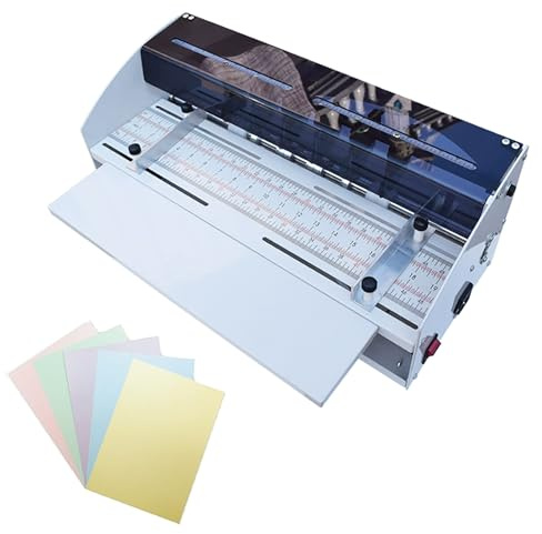 LHQYA Machine À Rainurer Le Papier Électrique, Traceur Et Coupe-Papier Multifonctionnel, Largeur d'alimentation Maximale Papier 460 Mm, Position Rainage par Pression Rainage Réglable, pour Cartes