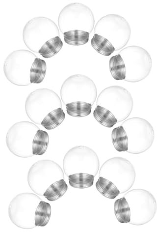 PHENOFICE 9 Stück DIY Schneekugeln Schneekugel Dekor Klare Kunststoffkugeln Schneekugel Ersatzteile Schneekugel Ball DIY Basteln