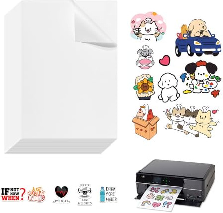 10 Stück A4 Selbstklebende Folien, Sticker Papier zum Bedrucken A4, Stickerpapier zum Selbst Drucken A4, Bedruckbar Vinylfolie Inkjet Vnyl Aufkleber für Tintenstrahldrucker Laserdrucker