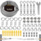 OWSYTOOL Garden Wire for Climbing Plants, 40M 2mm Wire Rope Kit, Vinyl Coated 304 Stainless Steel wire with Turnbuckles, String Lights Hanging, Outdoor Camping, Clothes line, Curtain