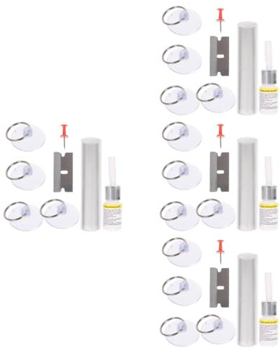 MUCKLILY 4sätze Car Windshield Crack Repair Kit Diy Glasreparaturset Für Auto Effizientes Reparaturwerkzeug Für Risse Und Chips Schnelle Anwendung Minimiert Rissbildung Und Verhindert