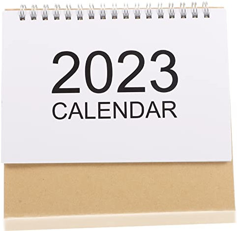 VILLFUL Mini-tischkalender Jahr 2023 Papierkalender Praktischer Tischkalender Doppeldrahtbindung