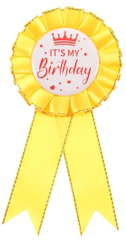 PATIKIL IT'S MY Birthday Pin, Tinplate Ribbon Badge Pin, Satin Fabric Award Ribbon for Birthday Party Decoration
