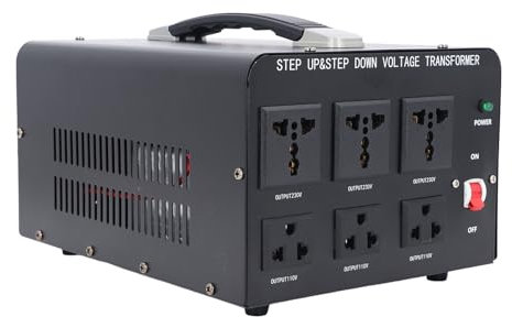 Convertitore di Tensione, Trasformatore di Tensione della Presa Universale 110 V a 220 V Aumenta Ad Alta stabilità 3000W in Fase per gli Elettrodomestici (Spina europea)