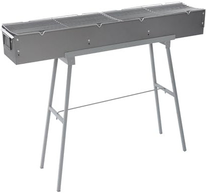 Barbecue a carbonella da campeggio, pieghevole, per esterni, giardino e picnic (100 x 18 cm)