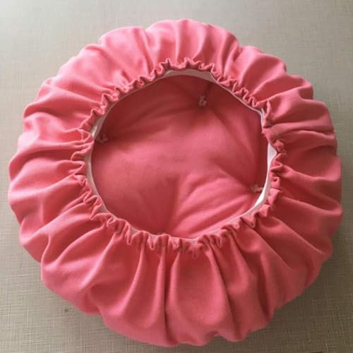 Round Stool Cover, Stretch Seat Cushion for 35x35cm Round Ottomans, Thick Upholstered Chair Pads, Protective Slipcovers