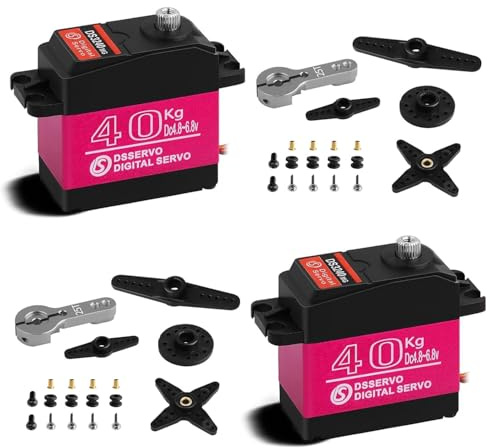 Servo digitale ad alta coppia, 40 kg, parti RC per auto RC in scala 1/10, 4x4, 4x4, VXL, TRX-4, SCX10 III, Everest-10, sterzo RC Servo impermeabile (2 pezzi, 40 kg-270 gradi)