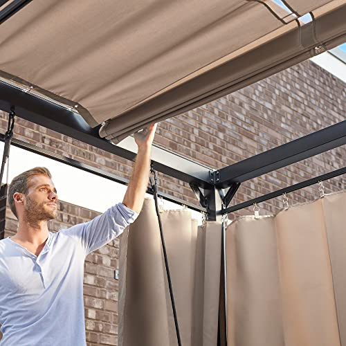 Home Deluxe - Dach PROVENCE - Farbe: Beige, passend zu Gartenliege Provence I Hollywoodschaukel Sonnenliege Schaukelliege