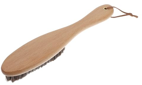 BESPORTBLE Pferdebürste mit Rosshaarborsten Staubbürste für Pferde Weiche Fusselbürste aus Rosshaar Fusselentferner mit Holzgriff Anzugreinigungsbürste für Pferde