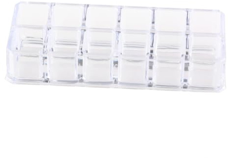 WOONEKY Organizador de Maquillaje Acrílico Transparente con Compartimentos para Lápiz Labial y Cosméticos Soporte Compacto para Almacenamiento Profesional y Doméstico Diseño Práctico y