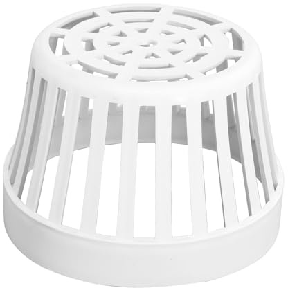 Ipetboom Filtre de Bonde d'Évier en Acier Inoxydable 160 MM Crépine Anti-Obstruction pour Évier de Toit Couvercle Filtrant Grille Fine Drainage Terrasse et Gouttière